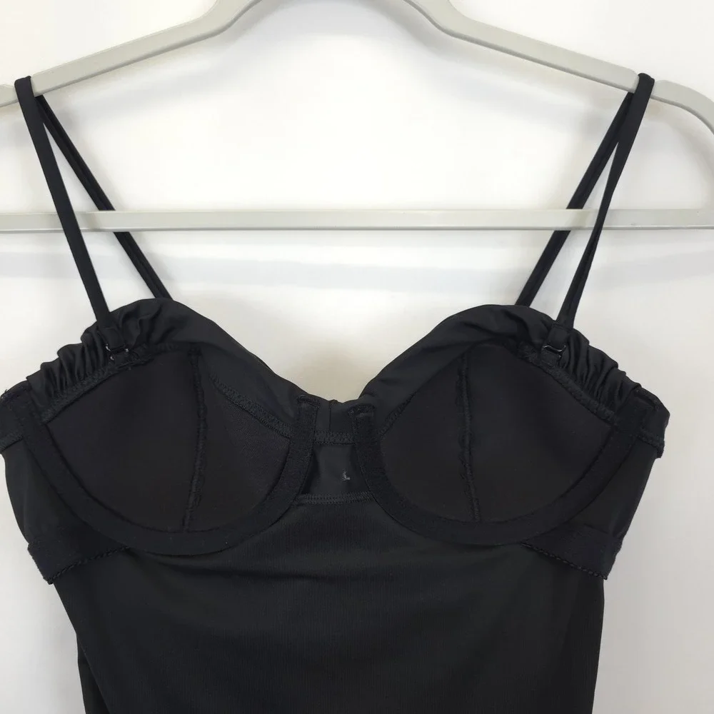 J Crew Swimsuit Womens Size 2 Black One Piece Ruched‎ Bust Recycled Lined BR018